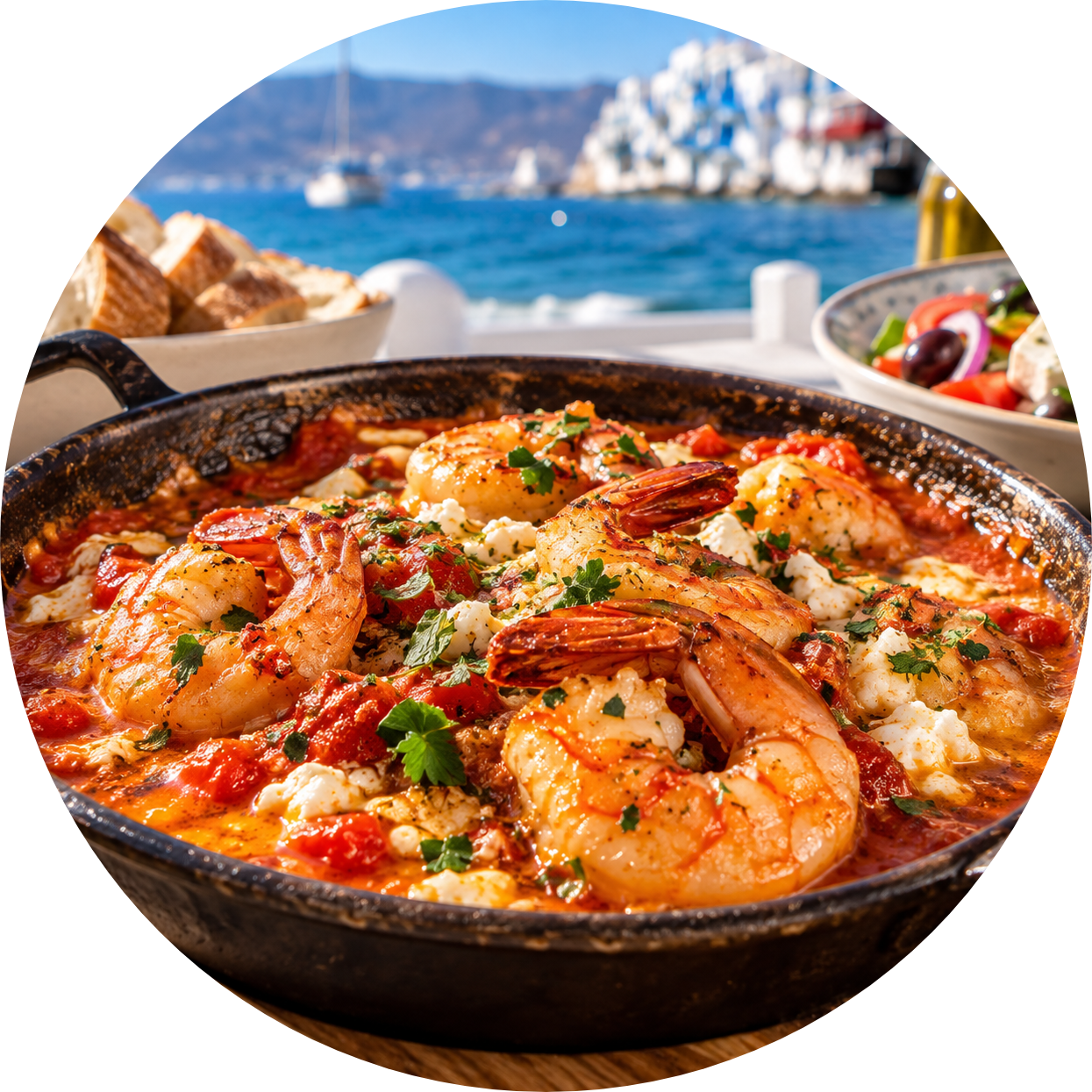 HOME seaside prawn saganaki feast modified